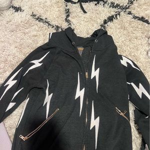 Aviator nation, zip up hoodie, lightning, bolt rare.